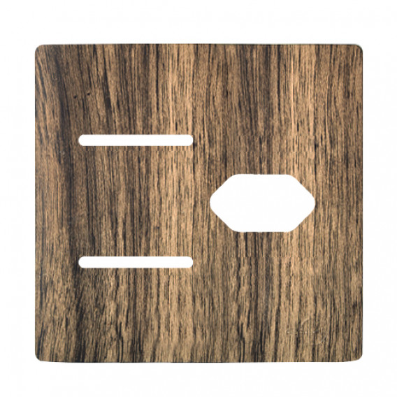 Placa p/ 2 Interruptores + Tomada 4x4 - Novara Carvalho